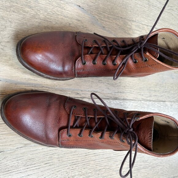 Frye Leather Women's Ankle Combat Boots - Size 7 - Picture 7 of 10